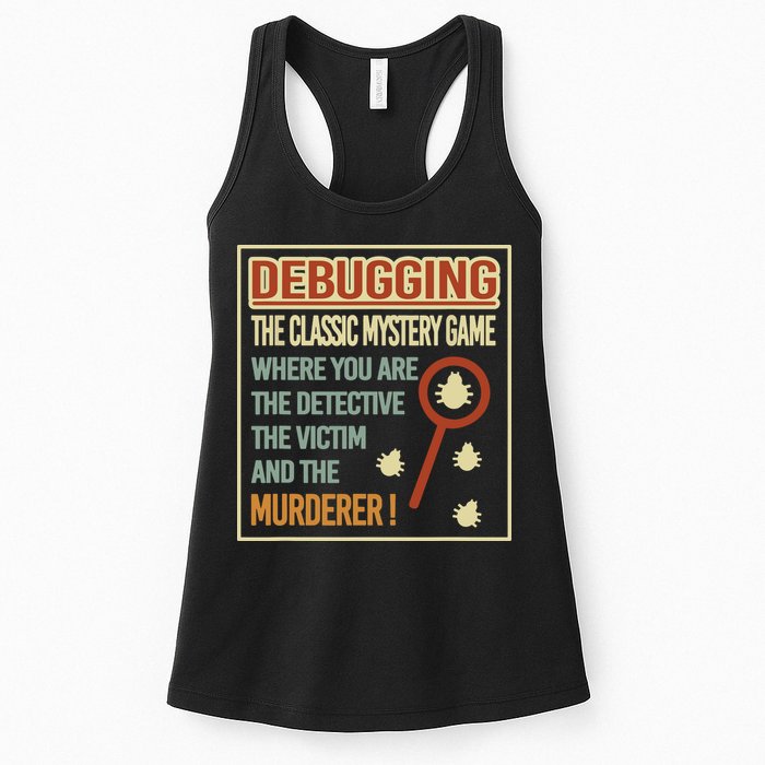 Retro Debugging Computer Science Programmers Coding Women's Racerback Tank