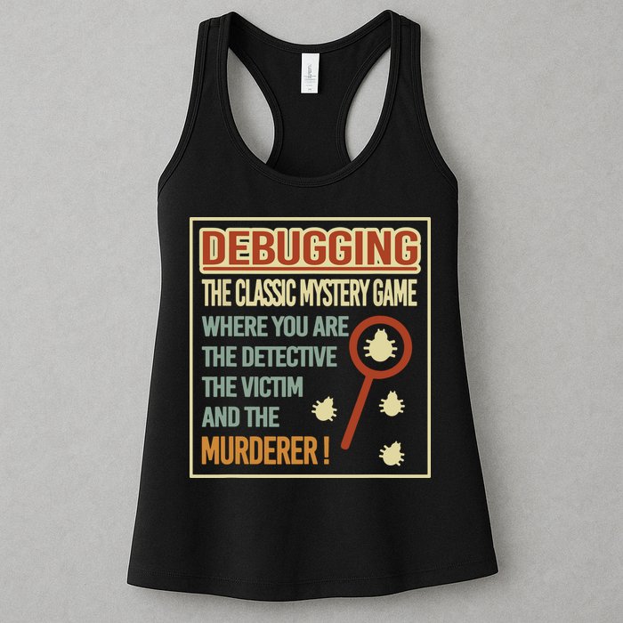 Retro Debugging Computer Science Programmers Coding Women's Racerback Tank
