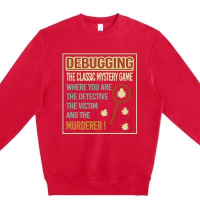 Retro Debugging Computer Science Programmers Coding Premium Crewneck Sweatshirt