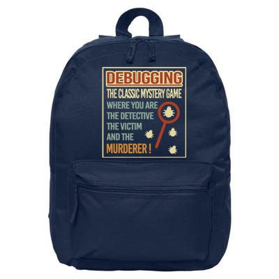 Retro Debugging Computer Science Programmers Coding 16 in Basic Backpack