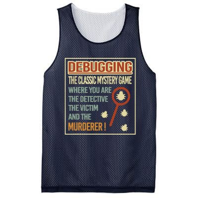 Retro Debugging Computer Science Programmers Coding Mesh Reversible Basketball Jersey Tank