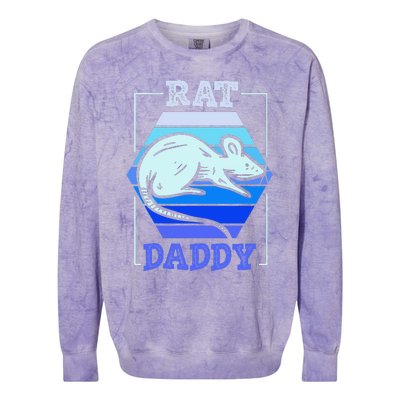 Rat Daddy Cute Rats Animal Lover Dad Father Papa Father's Colorblast Crewneck Sweatshirt