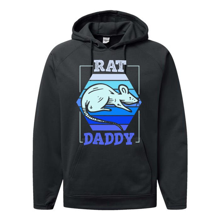 Rat Daddy Cute Rats Animal Lover Dad Father Papa Father's Performance Fleece Hoodie