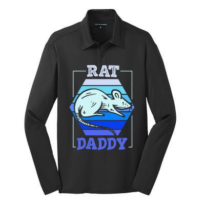 Rat Daddy Cute Rats Animal Lover Dad Father Papa Father's Silk Touch Performance Long Sleeve Polo