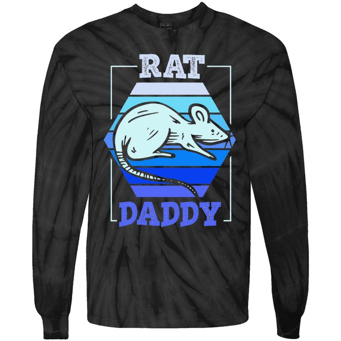 Rat Daddy Cute Rats Animal Lover Dad Father Papa Father's Tie-Dye Long Sleeve Shirt