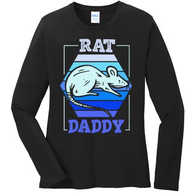 Rat Daddy Cute Rats Animal Lover Dad Father Papa Father's Ladies Long Sleeve Shirt