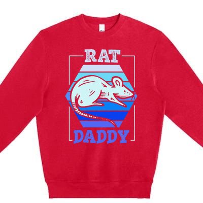 Rat Daddy Cute Rats Animal Lover Dad Father Papa Father's Premium Crewneck Sweatshirt