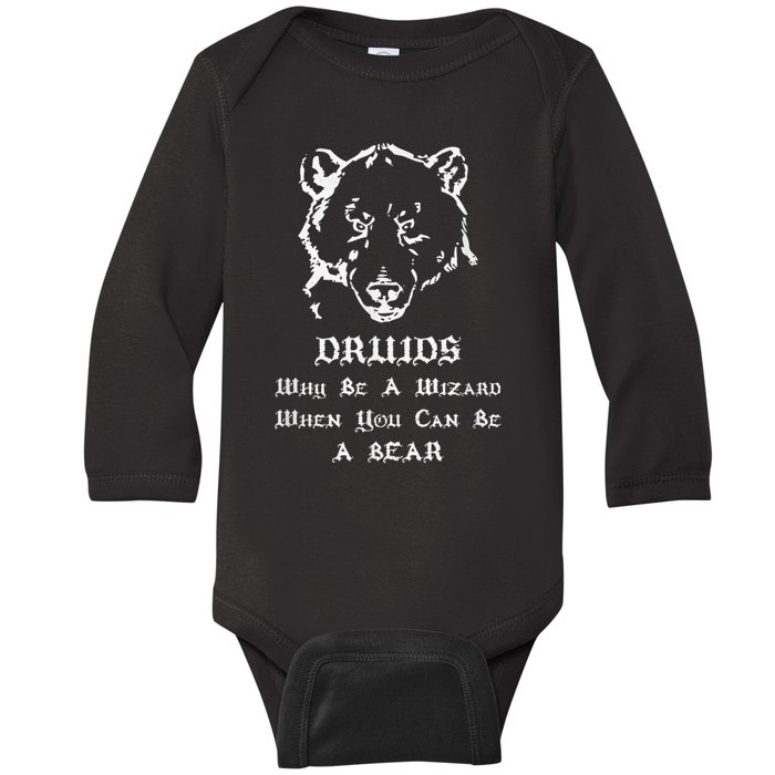 Roleplaying Druid Character Fantasy Gaming Baby Long Sleeve Bodysuit