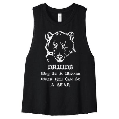 Roleplaying Druid Character Fantasy Gaming Women's Racerback Cropped Tank