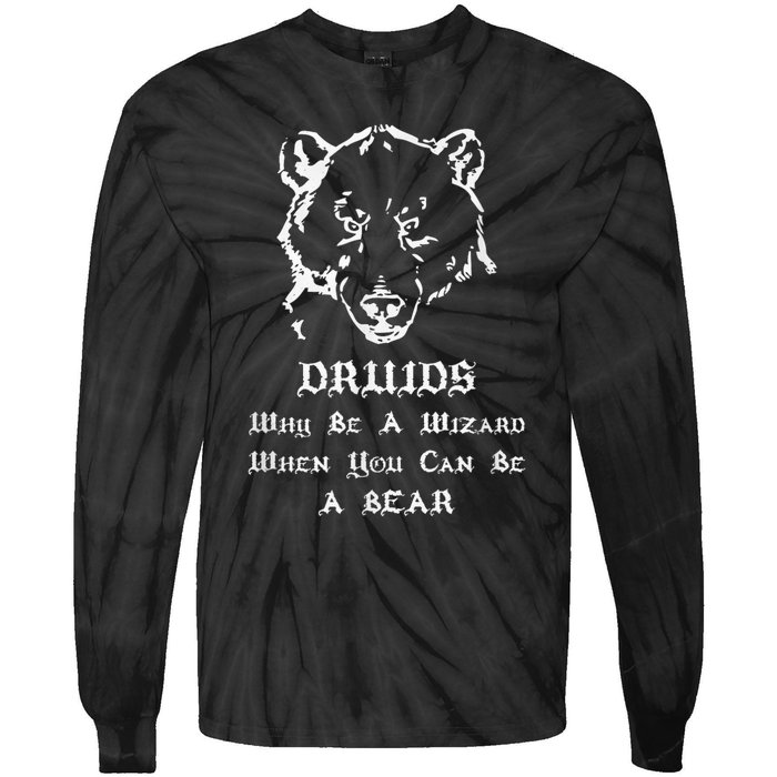 Roleplaying Druid Character Fantasy Gaming Tie-Dye Long Sleeve Shirt