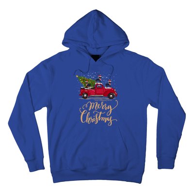 Rottweiler Driving Christmas Tree Truck Rottweiler Christmas Gift Hoodie