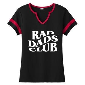 Rad Dads Club (Front+Back) Funny FatherS Day Rad Dad Cute Gift Ladies Halftime Notch Neck Tee