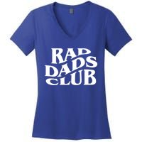 Rad Dads Club (Front+Back) Funny FatherS Day Rad Dad Cute Gift Women's V-Neck T-Shirt