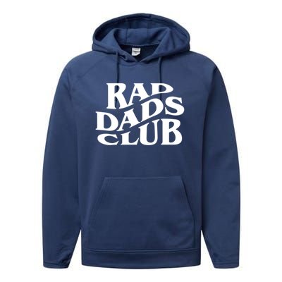 Rad Dads Club (Front+Back) Funny FatherS Day Rad Dad Cute Gift Performance Fleece Hoodie