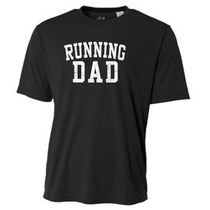 Running Dad Classic Bold Font FatherS Day Daddy Cooling Performance Crew T-Shirt