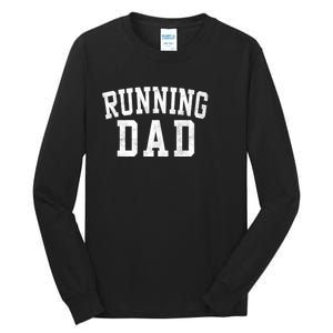 Running Dad Classic Bold Font FatherS Day Daddy Tall Long Sleeve T-Shirt