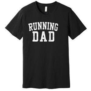 Running Dad Classic Bold Font FatherS Day Daddy Premium T-Shirt