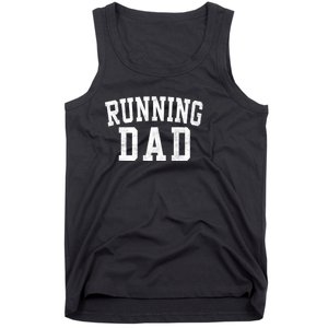 Running Dad Classic Bold Font FatherS Day Daddy Tank Top