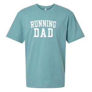 Running Dad Classic Bold Font FatherS Day Daddy Sueded Cloud Jersey T-Shirt