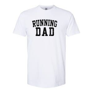 Running Dad Classic Bold Font FatherS Day Daddy Softstyle CVC T-Shirt