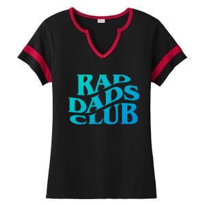 Rad Dads Club (Front+Back) Funny FatherS Day Rad Dad Cute Gift Ladies Halftime Notch Neck Tee