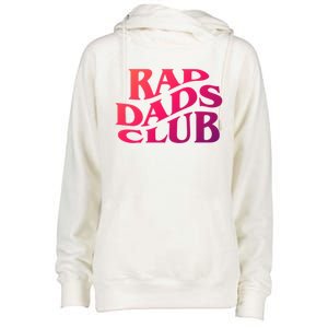 Rad Dads Club (Front+Back) Funny FatherS Day Rad Dad Cute Gift Womens Funnel Neck Pullover Hood