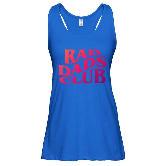 Rad Dads Club (Front+Back) Funny FatherS Day Rad Dad Cute Gift Ladies Essential Flowy Tank