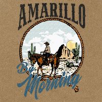 Retro Desert Cowboy Riding Horse Amarillo By Morning Western Cotton Canvas Backpack