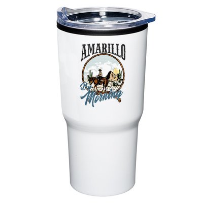 Retro Desert Cowboy Riding Horse Amarillo By Morning Western Tumbler