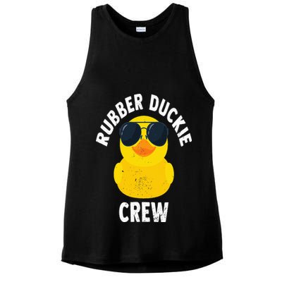 Rubber Duckie Crew Funny Rubber Duck Ladies PosiCharge Tri-Blend Wicking Tank