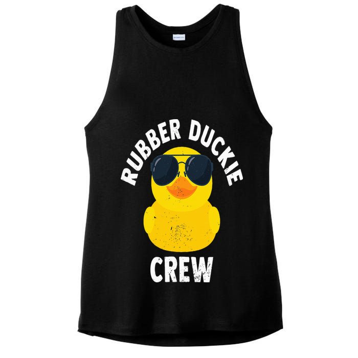 Rubber Duckie Crew Funny Rubber Duck Ladies PosiCharge Tri-Blend Wicking Tank
