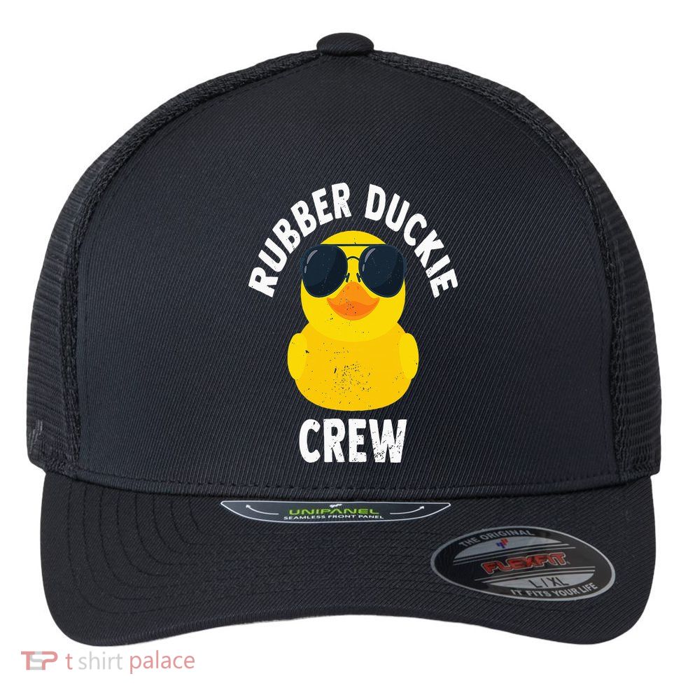 Rubber Duckie Crew Funny Rubber Duck Flexfit Unipanel Trucker Cap