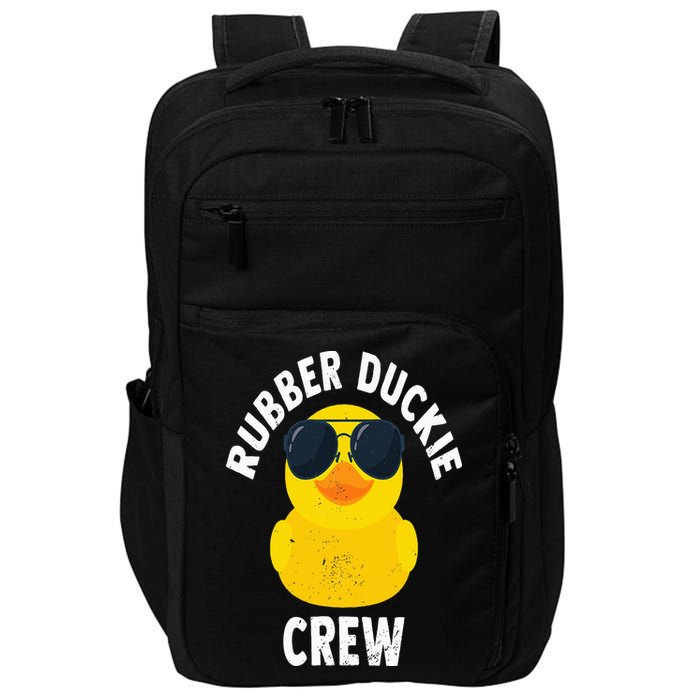 Rubber Duckie Crew Funny Rubber Duck Impact Tech Backpack