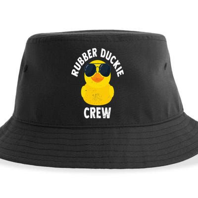 Rubber Duckie Crew Funny Rubber Duck Sustainable Bucket Hat