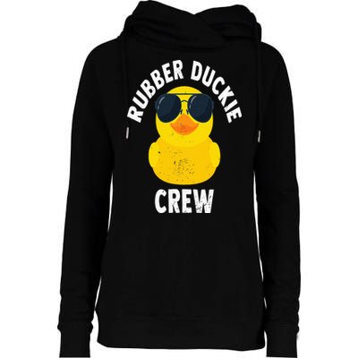 Rubber Duckie Crew Funny Rubber Duck Womens Funnel Neck Pullover Hood