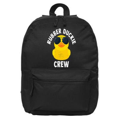 Rubber Duckie Crew Funny Rubber Duck 16 in Basic Backpack