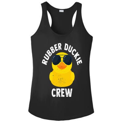 Rubber Duckie Crew Funny Rubber Duck Ladies PosiCharge Competitor Racerback Tank