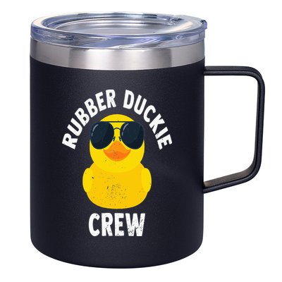 Rubber Duckie Crew Funny Rubber Duck 12oz Stainless Steel Coffee Mug