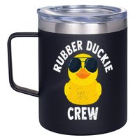 Rubber Duckie Crew Funny Rubber Duck 12oz Stainless Steel Coffee Mug