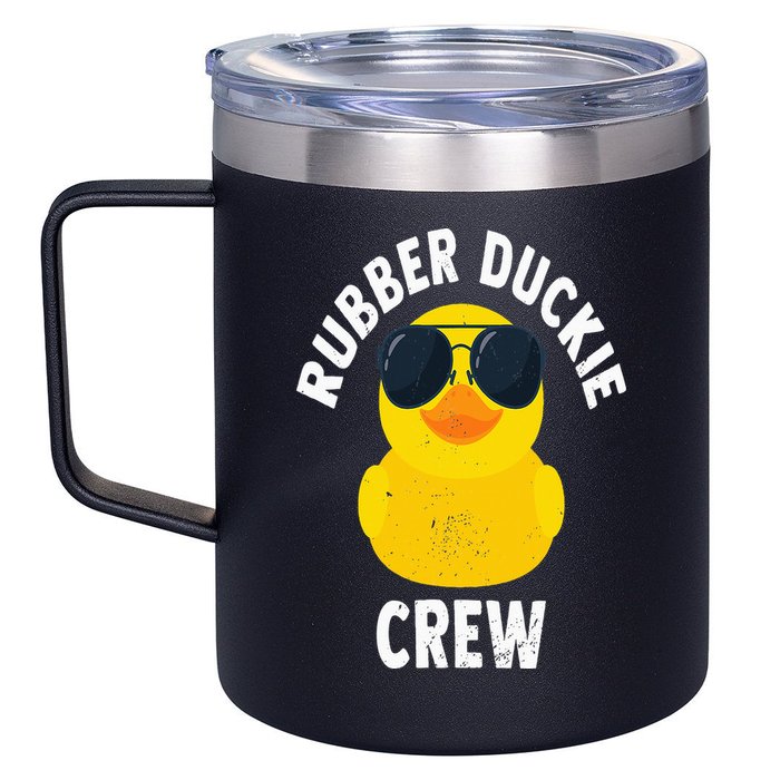 Rubber Duckie Crew Funny Rubber Duck 12oz Stainless Steel Coffee Mug