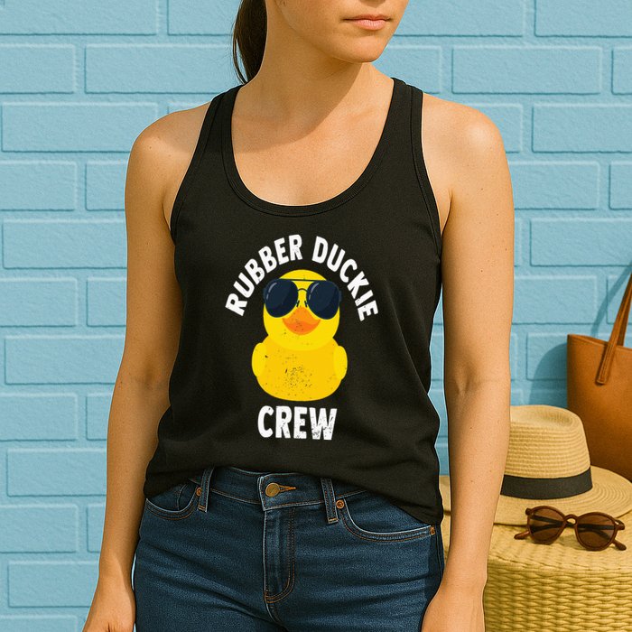 Rubber Duckie Crew Funny Rubber Duck Womens Tank Top