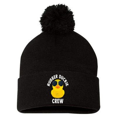 Rubber Duckie Crew Funny Rubber Duck Pom Pom 12in Knit Beanie