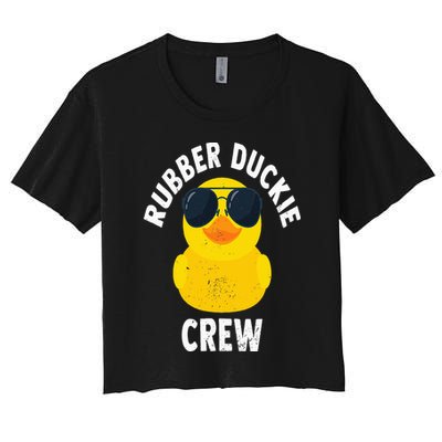 Rubber Duckie Crew Funny Rubber Duck Crop Top