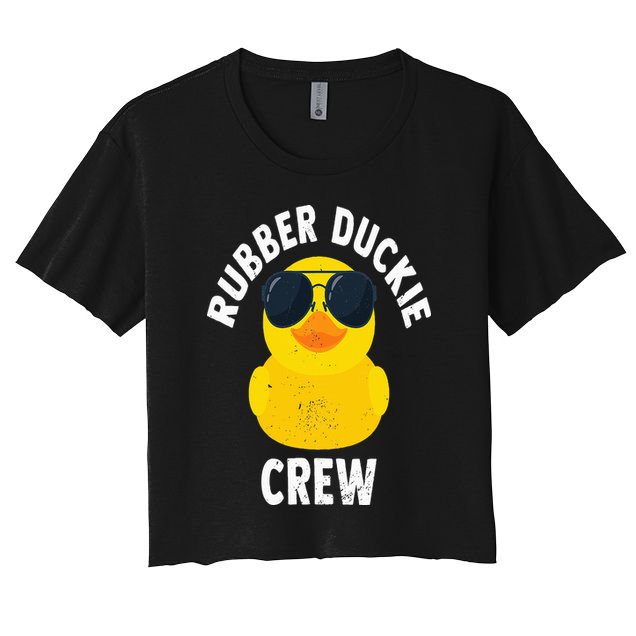 Rubber Duckie Crew Funny Rubber Duck Crop Top