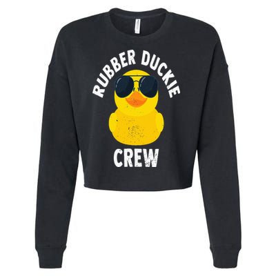 Rubber Duckie Crew Funny Rubber Duck Cropped Pullover Crew