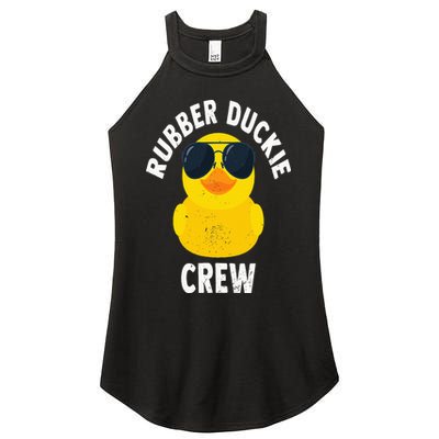 Rubber Duckie Crew Funny Rubber Duck Women's Perfect Tri Rocker Tank