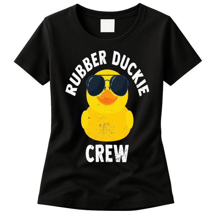 Rubber Duckie Crew Funny Rubber Duck Womens T-Shirt