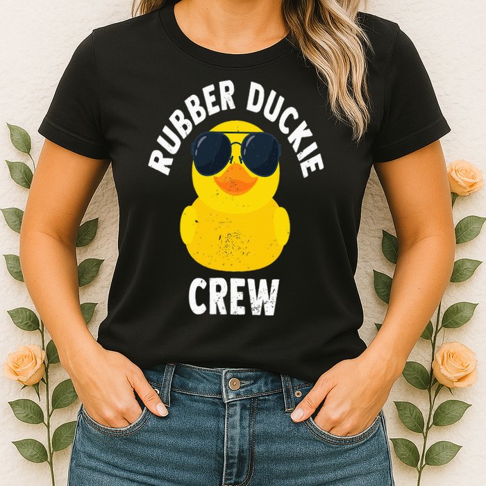 Rubber Duckie Crew Funny Rubber Duck Womens T-Shirt