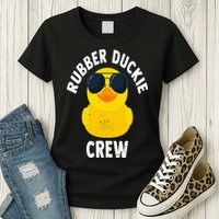 Rubber Duckie Crew Funny Rubber Duck Womens T-Shirt