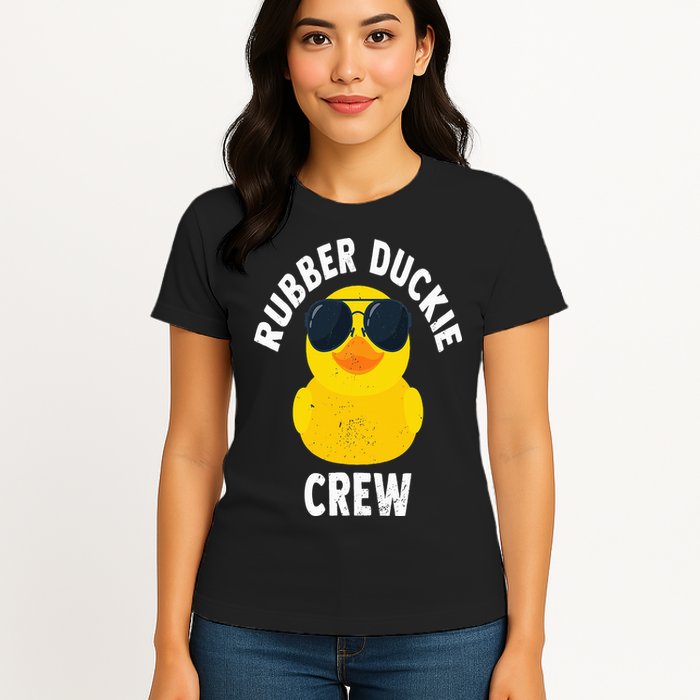 Rubber Duckie Crew Funny Rubber Duck Womens T-Shirt